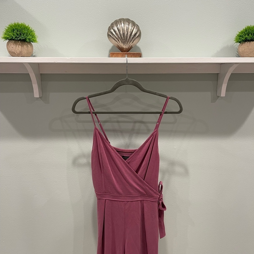 Elegant Mauve Wrap Dress
